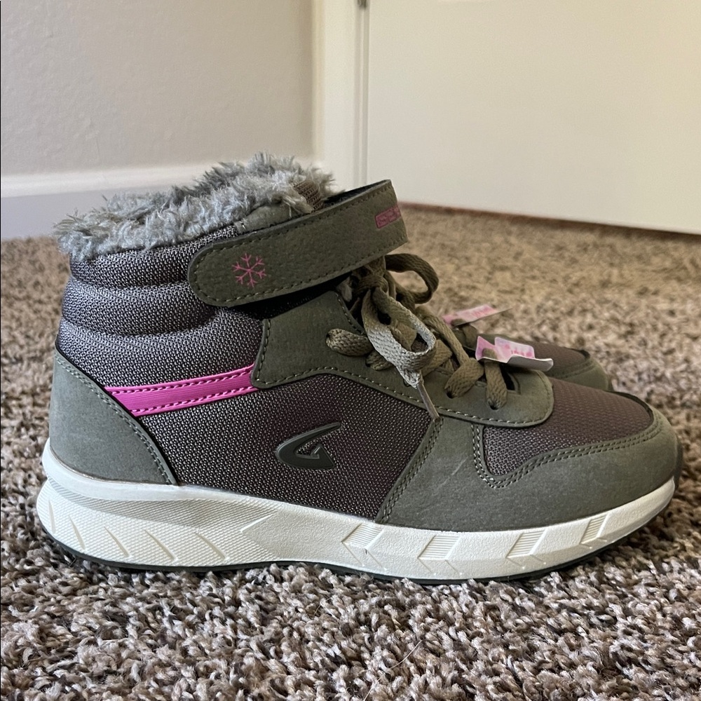 Cozy Green and Pink Kids' Boots